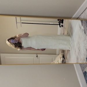 Private Collection Wedding Dress Ivory Beaded Small Train Sparkle & Shine SZ 12